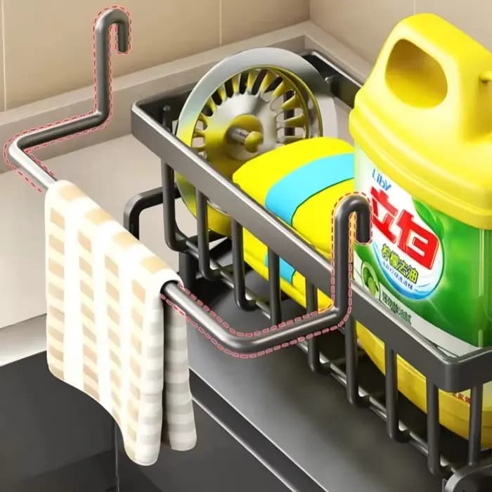 Étagère de rangement d'épices de cuisine avec égouttoir
