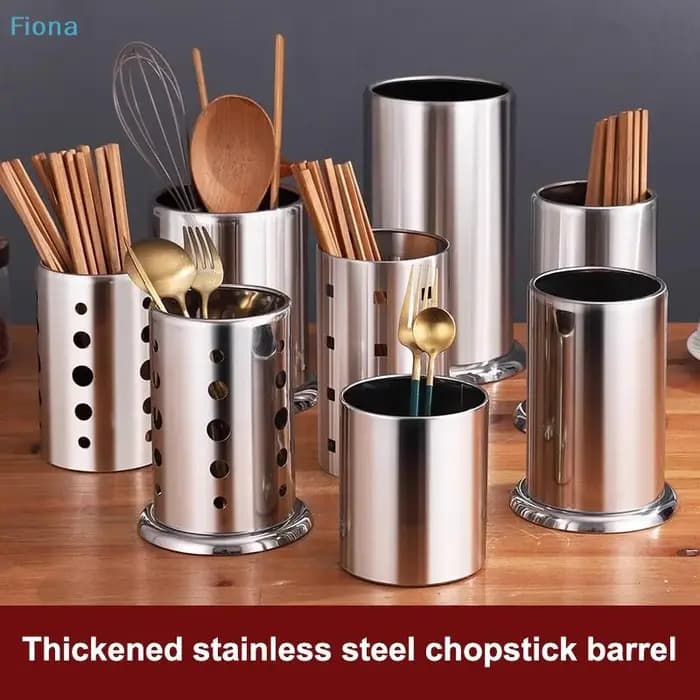 ✔ Support à couverts en acier inoxydable, organiseur de rangement pour baguettes, égouttoir pour cuillères, fourchettes et baguettes, panier de rangement de cuisine