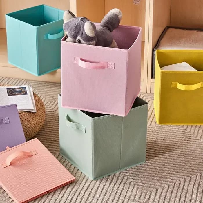 Cubes de rangement en tissu pliable