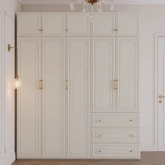 Dressing chambre armoires multifonctions étagères en bois grands