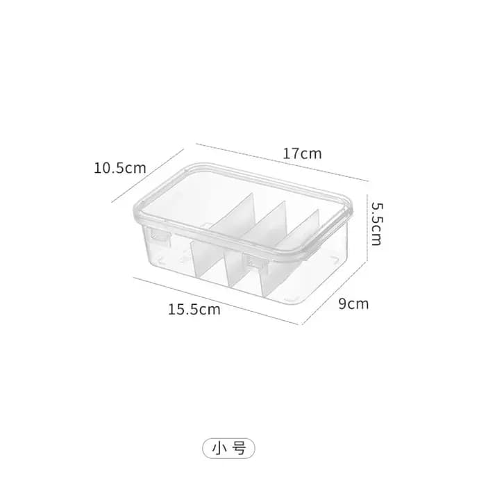 Boîte de rangement de câbles transparente S/M/L avec couvercle – Compartiment organisateur anti-pous