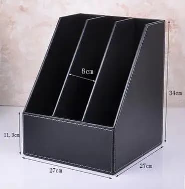 Support de stockage créatif à trois rangées en cuir PU