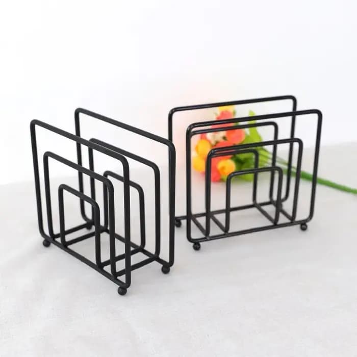 Porte-serviettes pour Table moderne en métal noir