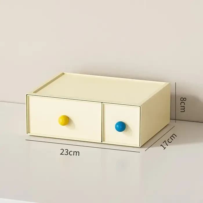 Boîte de rangement empilable multicouche, crème Dopamine MELStorage, Free BLOJewelry, bureau d'entrée, 1-3 pièces