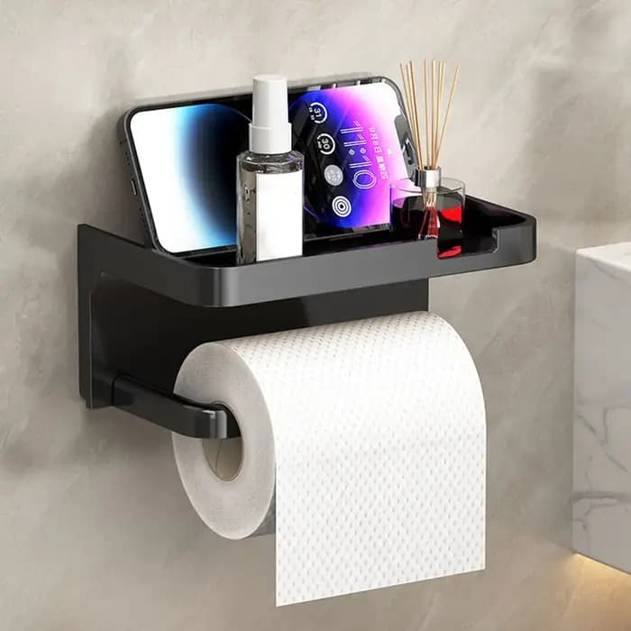 Support de papier toilette mural en plastique sans perçage