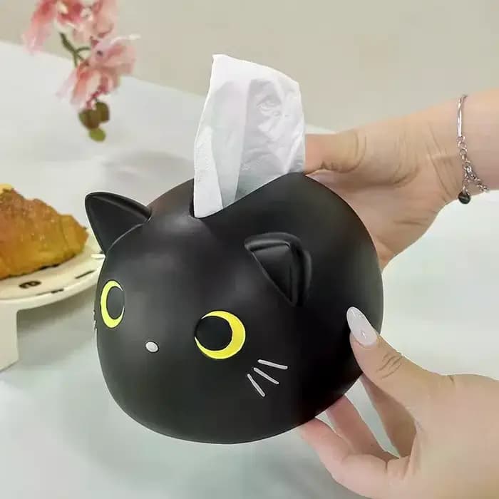 Boîte à mouchoirs en forme de chat mignon
