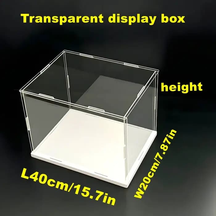 1 boîte de présentation transparente en acrylique à assembler soi-même