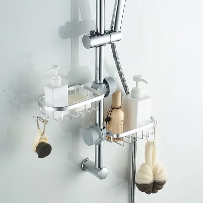 Étagère de panier en aluminium monocouche pour shampoing