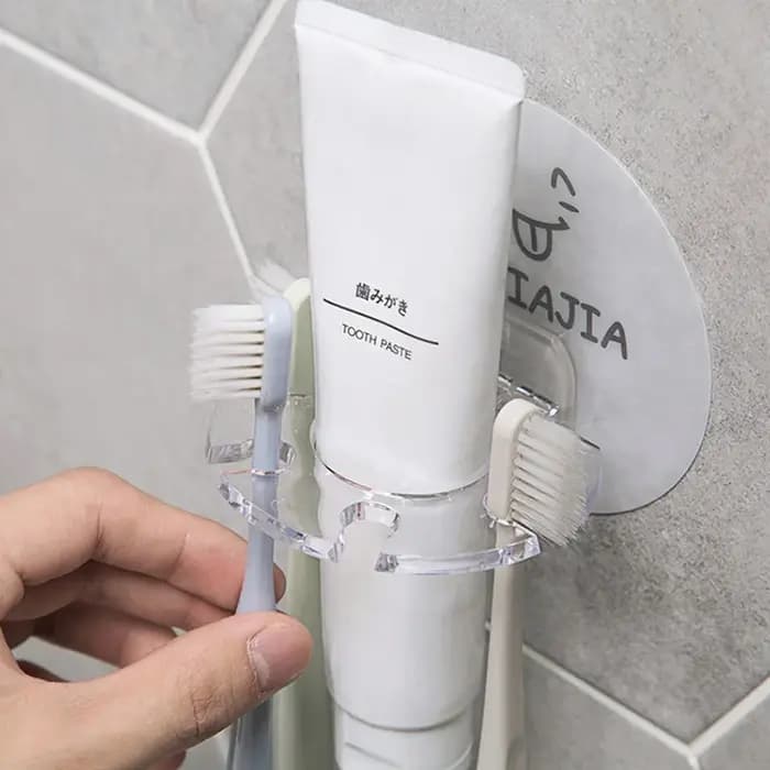 Porte-brosse à dents auto-adhésif mural, sans perçage, support de rangement pour dentifrice et rasoi