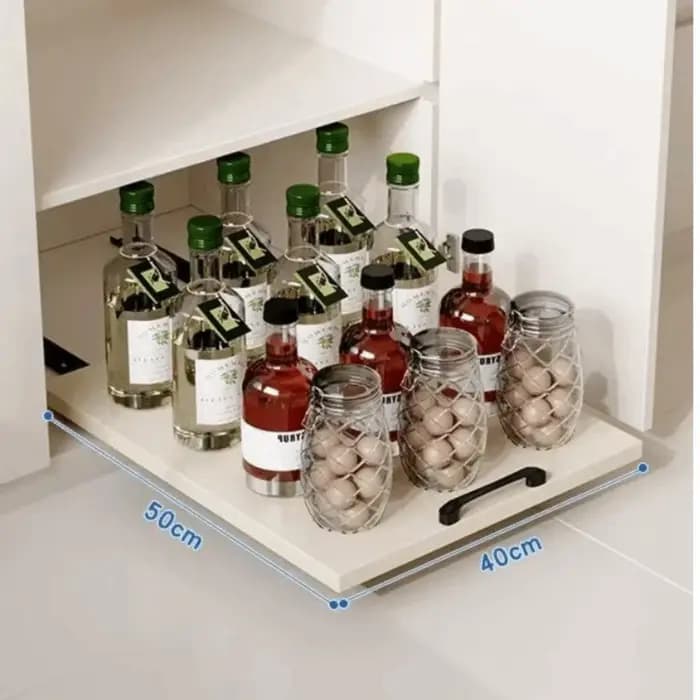 Étagère coulissante multifonction sous l'évier