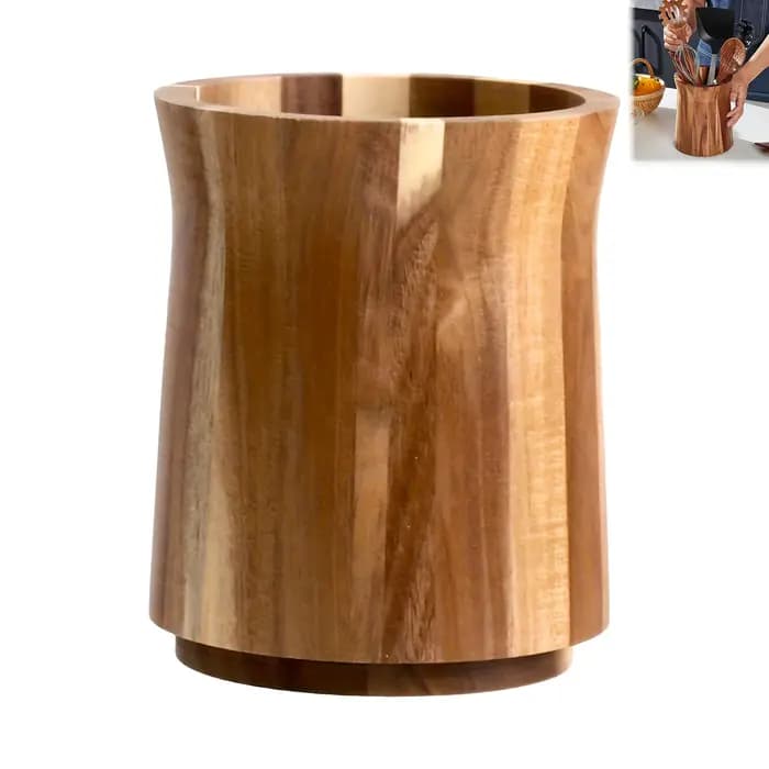Organisateur de cuisine en bois naturel