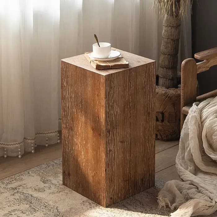 Table basse en bois, Table d'appoint de rangement Vintage