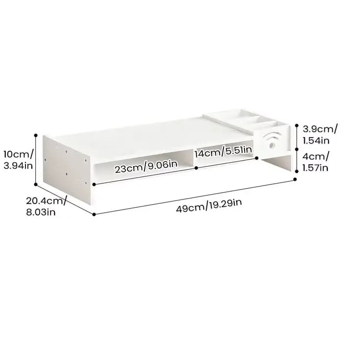 Support d'écran pour bureau, étagère de bureau à 2 niveaux, rehausseur d'ordinateur de 4,3 pouces de