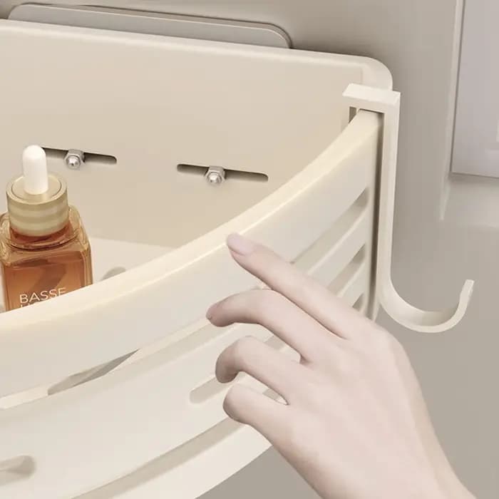 Étagère de rangement murale blanche pour salle de bain