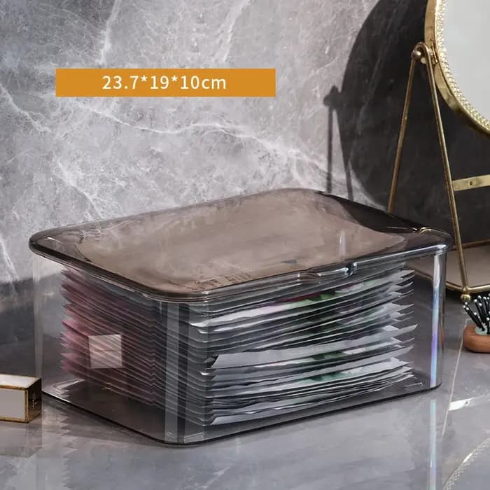 Organisateur de bijoux et de maquillage avec couvercle, boîte de rangement pour la maison et le bure