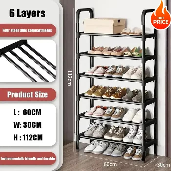 Étagère à chaussures multi-niveaux empilable