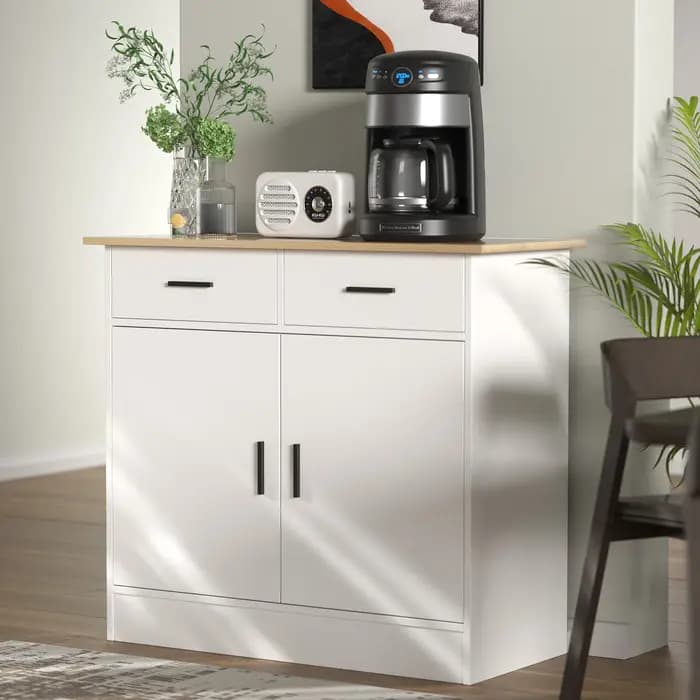 Armoire de rangement de planche avec portes, tiroirs de proximité et étagère flexible, buffet de tab