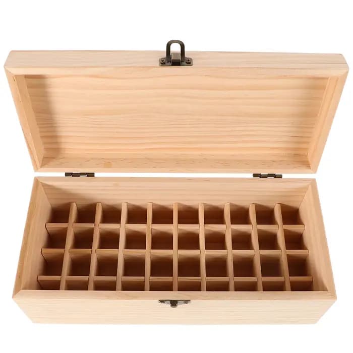 Boîte de rangement en bois pour huiles essentielles, 40 compartiments, boîte de présentation pour 40