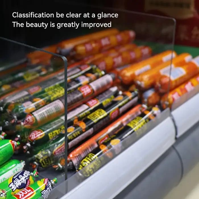 Séparateur d'étagères en plastique Transparent