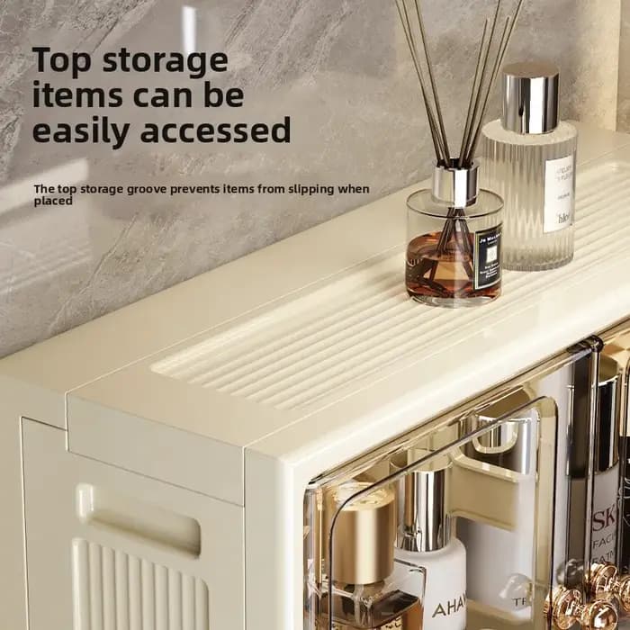 Organisateur mural pliable – Étagère de salle de bain sans perceuse pour cosmétiques
