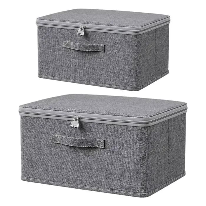 Boîte de rangement pour vêtements avec serrure à chiffre
