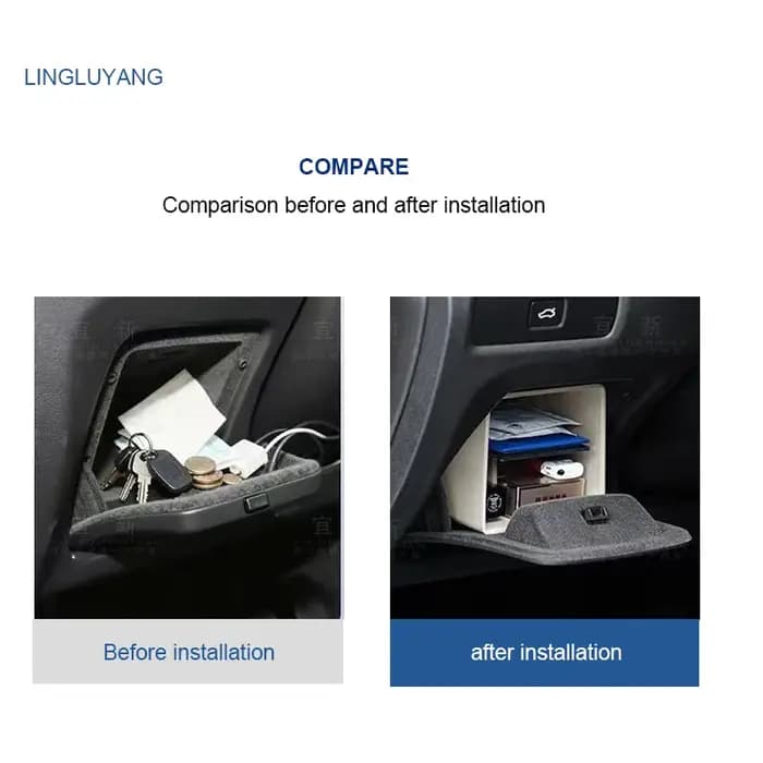 Boîte de rangement pour voiture Volvo S90 XC90 V90