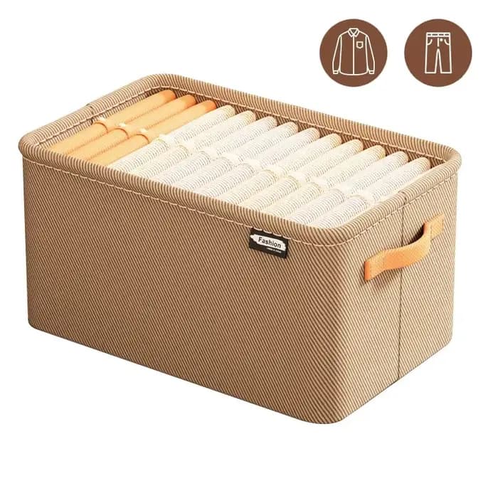 Boîte de rangement pliable en tissu grande capacité avec cadre en acier épaissi, organisateur portab