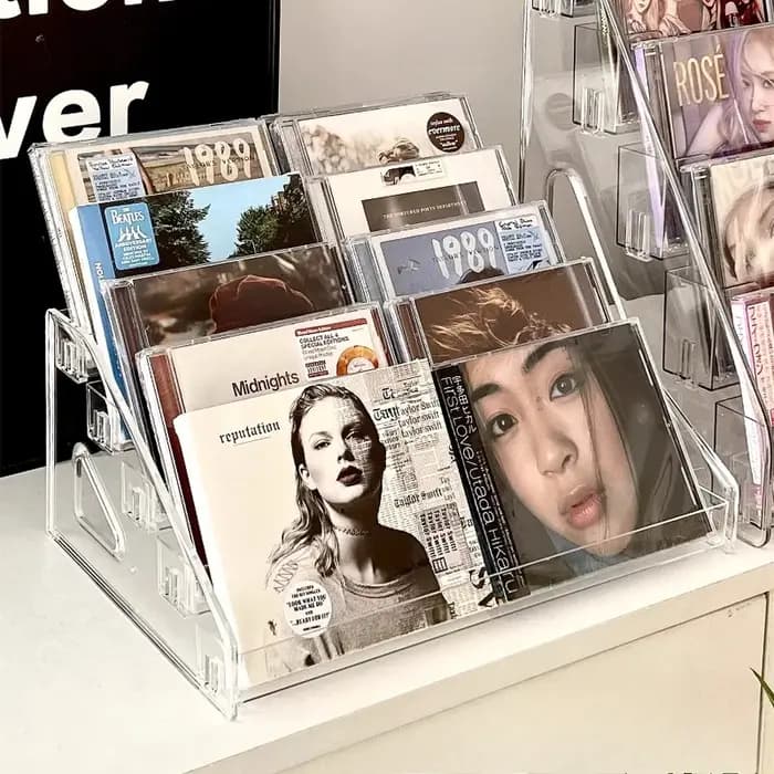 Vitrine de CD, présentoir de disques en acrylique pour la maison