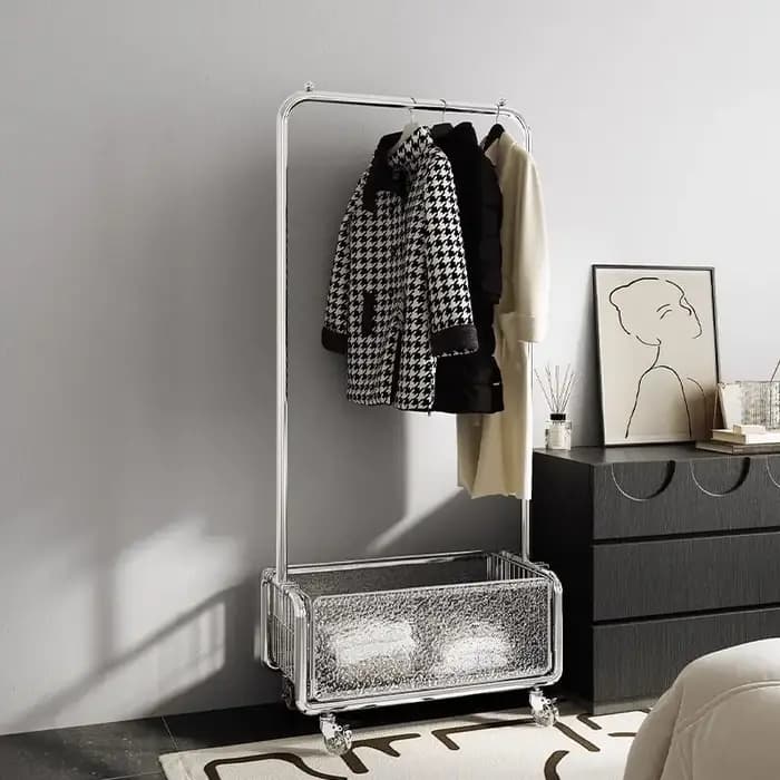 Support de séchage en métal sur pied pour vêtements de chambre à coucher