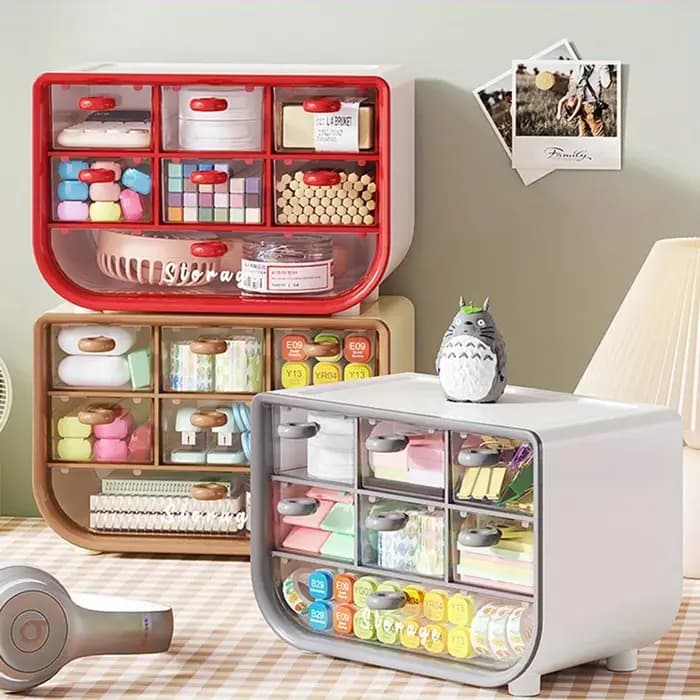 Nouvelle boîte de rangement de bureau pour bijoux et articles divers