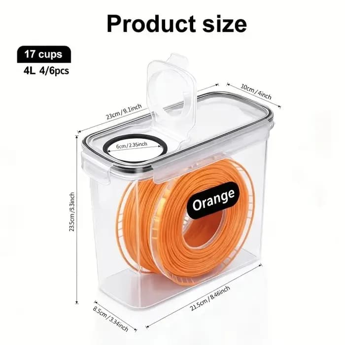 Armoire de rangement transparente anti-humidité et anti-poussière pour filament d'impression 3D avec joint d'étanchéité pour l'organisation