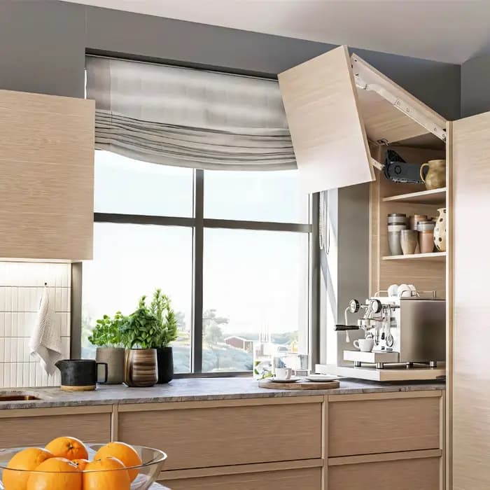 Support de porte pliante pour armoire de cuisine électrique