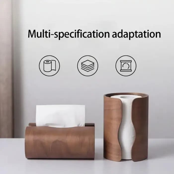 Boîte rangement élégante en bois pour papier soie