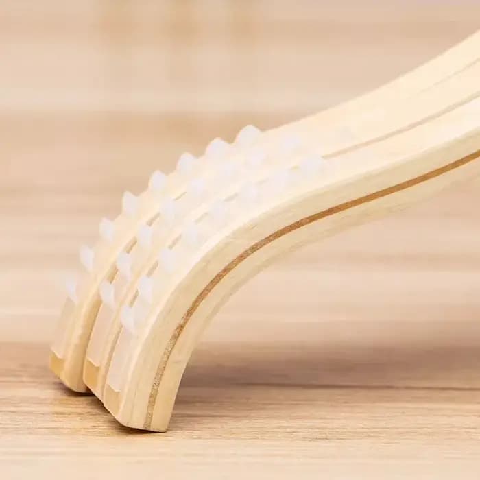 Cintre en bois massif, support de séchage de vêtements antidérapant pour vêtements, pantalons de mén