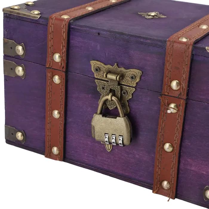 Coffret à trésors en bois vintage décoratif polyvalent