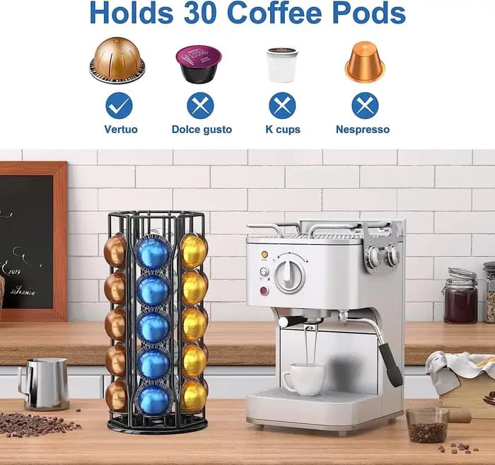 Costume pour Vertuo porte-dosette tiroir café dosette organisateur stockage pour Vertuoline Capsules support plateau en verre Dolce Gusto 40 dosettes