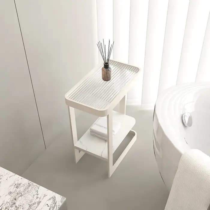 Étagère de rangement de salle de bain étroite