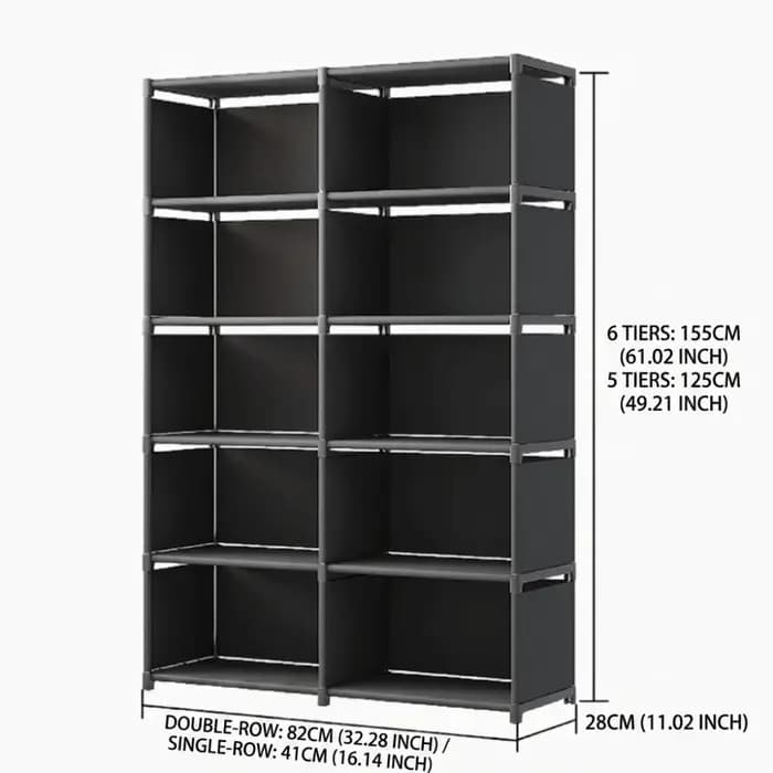 Étagère à livres à 5/6 niveaux, portable, grande capacité, organisateur de rangement pour articles divers, support multifonctionnel, organisateur de rangement en cubes durable