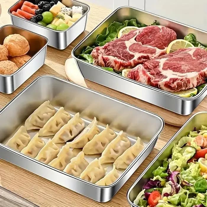 Ensemble de contenants alimentaires en acier inoxydable