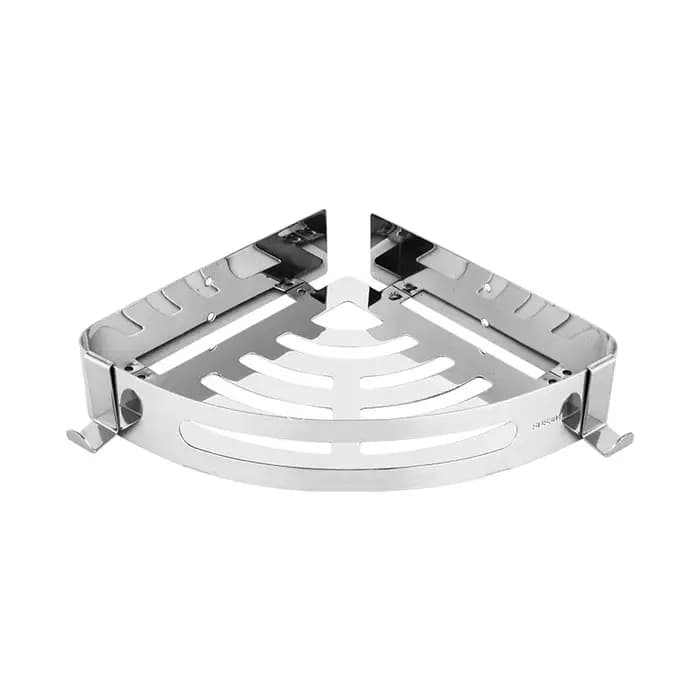 Étagères de salle de bains en acier inoxydable, organisateur d'étagère d'angle, ventouse de cuisine,