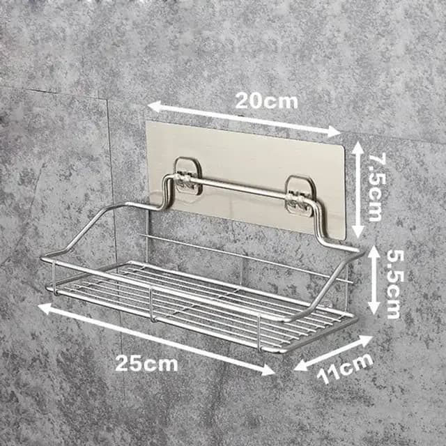 Étagère de rangement de salle de bain en acier inoxydable