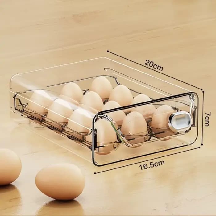 Boîte de rangement pour œufs à double niveau de type tiroir pour le réfrigérateur – Un indispensable pour garder les aliments frais et organiser votre cuisine
