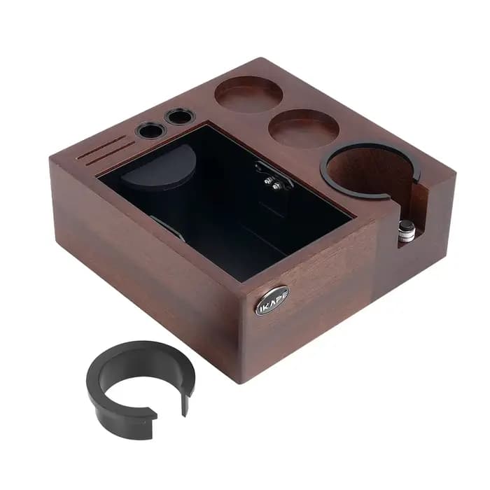 IKAPE V2 Boîte à café, organiseur intégré d'outils à expresso pour le rangement des accessoires de barista