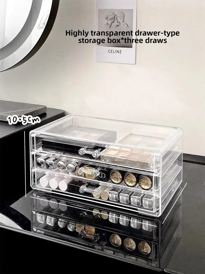Boîte de rangement cosmétique de style tiroir pour bureau