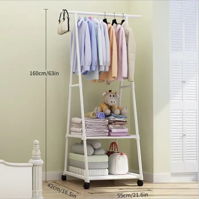 Porte-vêtements monté au sol