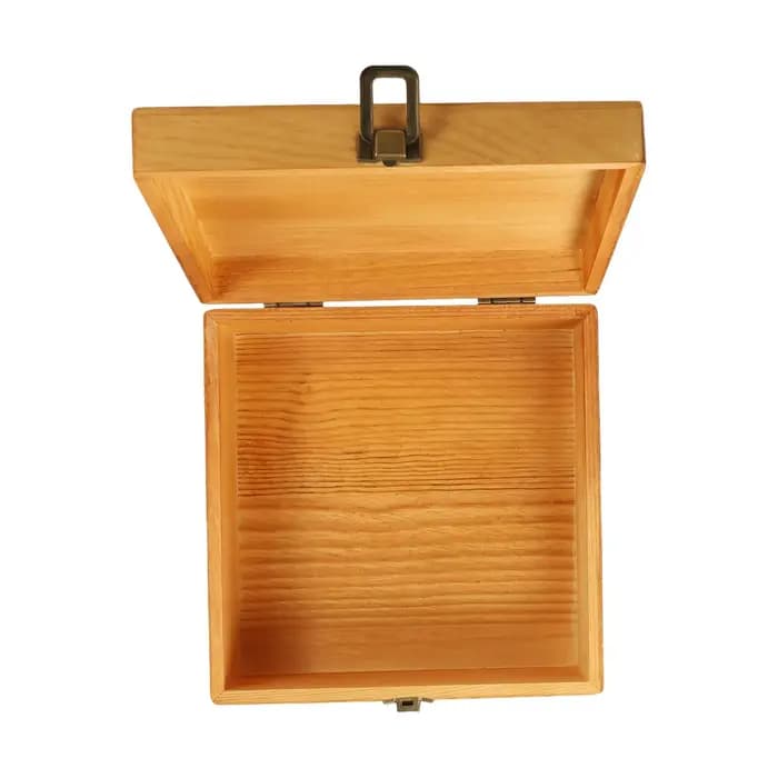 Boîte de Rangement Rectangulaire en Bois Massif