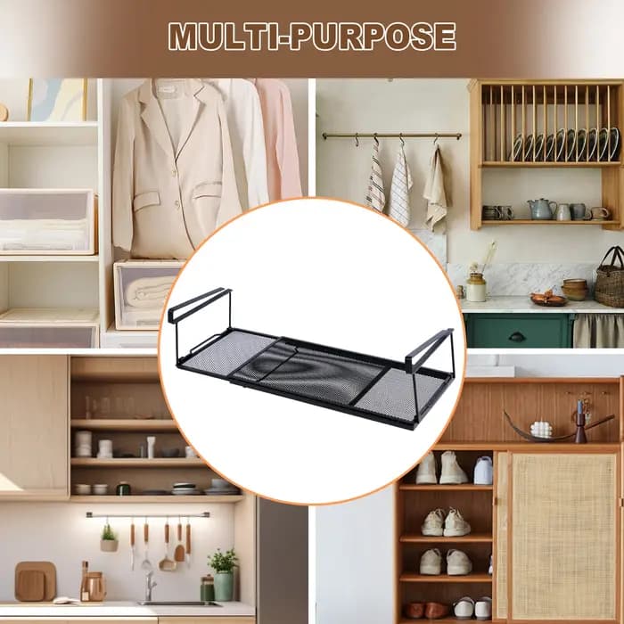Étagère de rangement extensible sous armoire