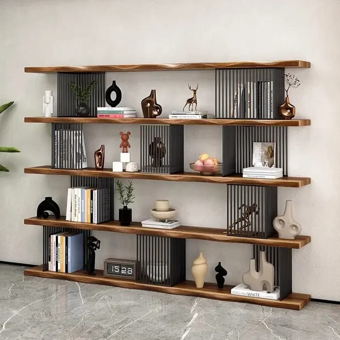 Bibliothèque d'angle armoires de salon vanité étagère en bois de luxe Bar