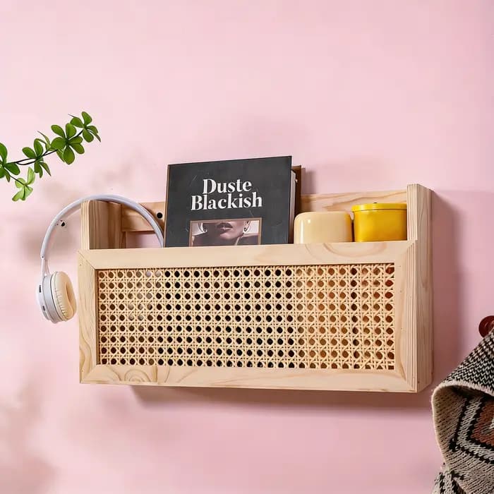 1 boîte de rangement murale de style rustique