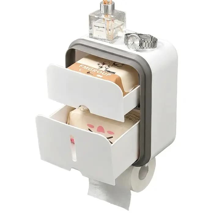 Boîte de rangement pour papier toilette imperméable